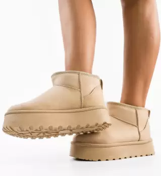 Cizme tip Ug Dvora Bej imagine