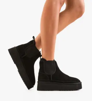 Cizme tip Ug Heniz Negre imagine