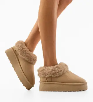 Cizme tip Ug Jaden Beige imagine