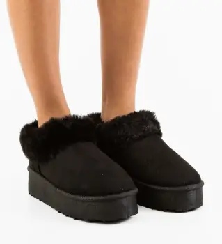 Cizme tip Ug Jaden Negre imagine