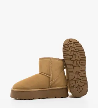 Cizme tip Ug Kami Bej imagine