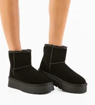 Cizme tip Ug Kami Negre imagine