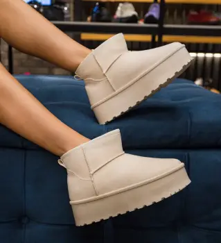 Cizme tip UG Latte Bej imagine