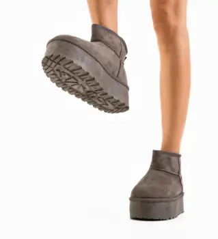 Cizme tip UG Latte Gri imagine