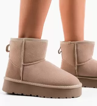 Cizme tip Ug Operah Bej imagine