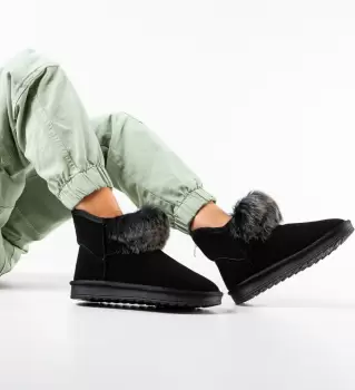 Cizme tip Ug Puff Negre 2 imagine