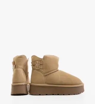 Cizme tip Ug Tieme Bej imagine