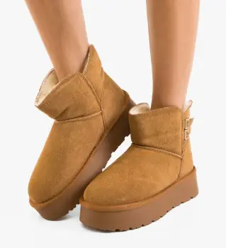 Cizme tip Ug Tieme Camel imagine