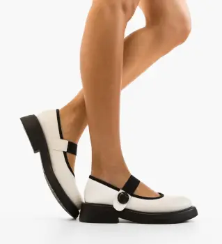 Pantofi Casual Adem Albi imagine