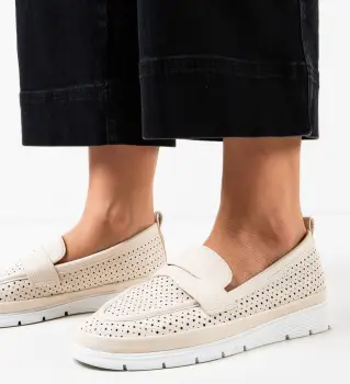 Pantofi Casual Amina Bej imagine