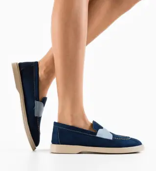 Pantofi Casual Andrey Albastri 2 imagine