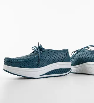 Pantofi Casual Baroco Albastri 2 imagine