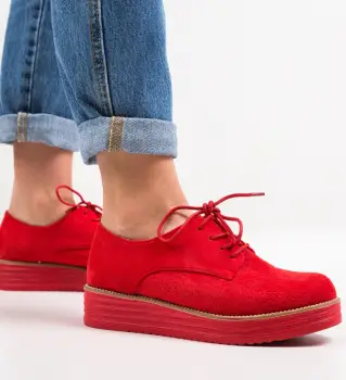 Pantofi Casual Benit Rosii imagine