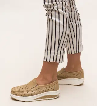 Pantofi Casual Bicaz Bej imagine