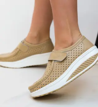 Pantofi Casual Bozta Bej imagine