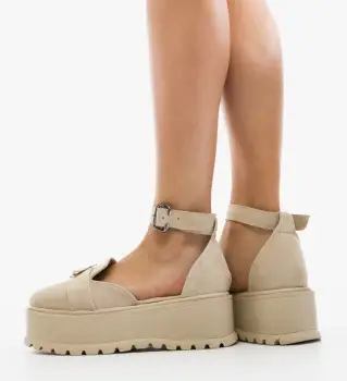 Pantofi Casual Bynna Bej imagine