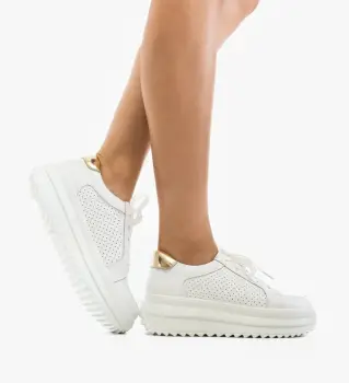 Pantofi Casual Cazmi Albi 2 imagine