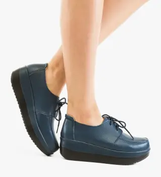 Pantofi Casual Creamt Albastri 2 imagine
