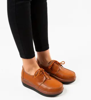 Pantofi Casual Creamt Camel imagine