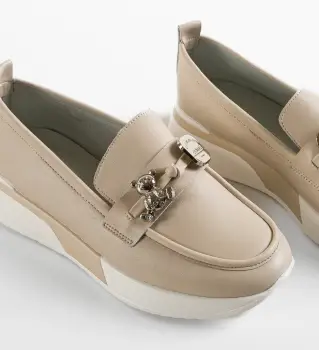 Pantofi casual dama Adamo Bej imagine