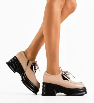 Pantofi casual dama Barteon Bej imagine