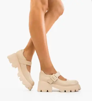 Pantofi Casual dama Bokfa Bej 2 imagine