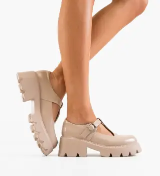 Pantofi Casual dama Fabox Bej imagine