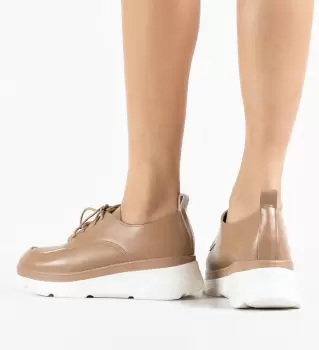 Pantofi casual dama Frelly Khaki imagine