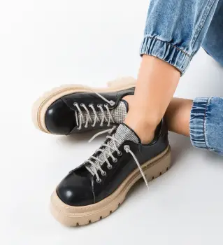 Pantofi casual dama Friday Negri 5 imagine