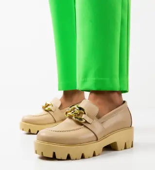 Pantofi Casual dama Gely Bej imagine