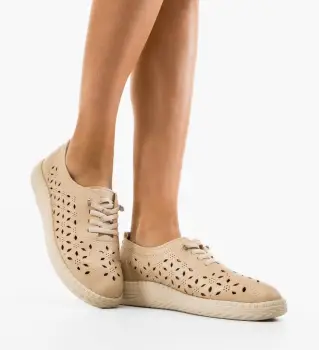 Pantofi Casual dama Guha Bej imagine