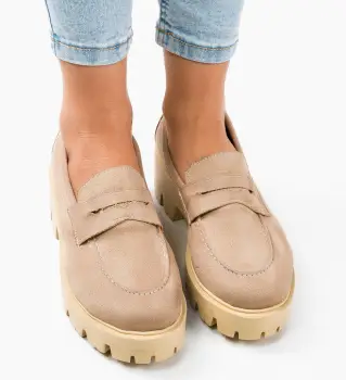 Pantofi Casual dama Gyna Bej 2 imagine