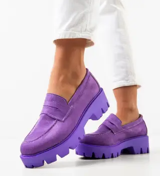 Pantofi Casual dama Gyna Mov imagine