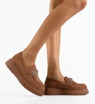 Pantofi Casual dama Hallel Camel imagine