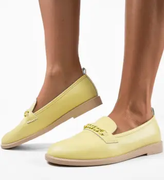 Pantofi casual dama Kalanz Galbeni imagine