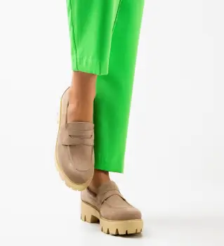 Pantofi Casual dama Kardy Bej imagine