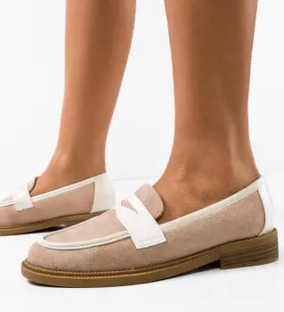 Pantofi casual dama Kertt Bej imagine