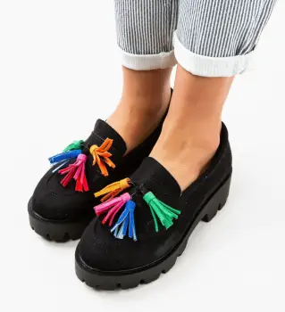 Pantofi Casual dama Kuciure Negri imagine