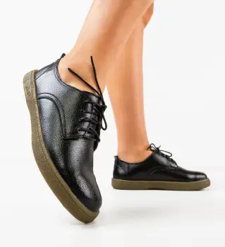 Pantofi casual dama Lactose Negri imagine