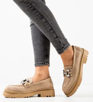 Pantofi Casual dama Maraya Bej imagine