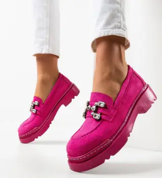 Pantofi Casual dama Maraya Fuchsia imagine