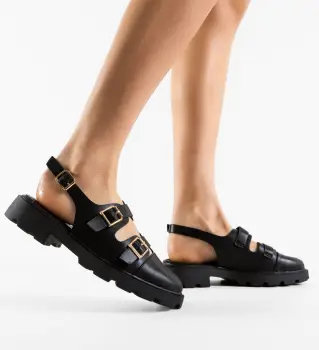 Pantofi casual dama Moldavit Negri imagine