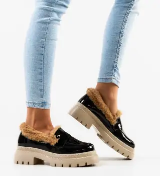 Pantofi casual dama Monday Negri 3 imagine