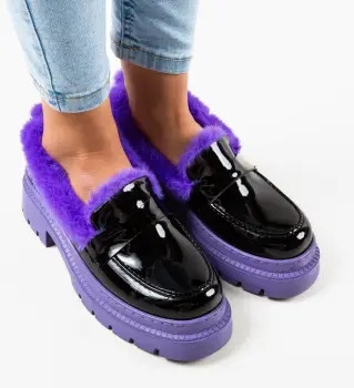 Pantofi casual dama Monday Negri 5 imagine