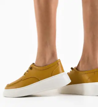 Pantofi Casual dama Naenia Galbeni imagine