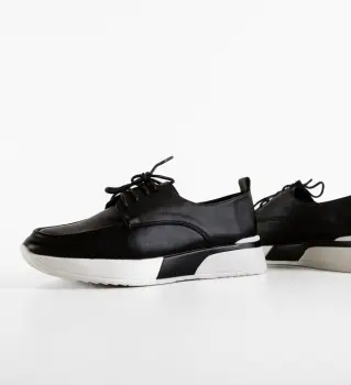 Pantofi casual dama Rhine Negre imagine