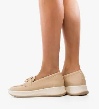 Pantofi casual dama Verena Bej imagine