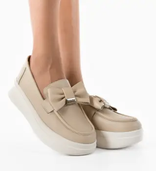 Pantofi casual dama Volga Bej imagine