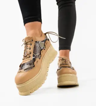 Pantofi Casual Danrta Bej 2 imagine
