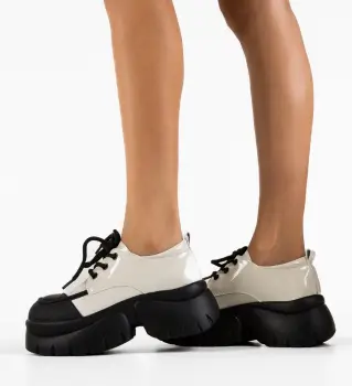 Pantofi Casual Dinku Bej imagine